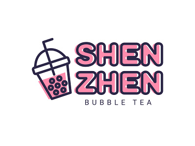 Shen Zhen Bubble Tea bubble tea logo logo core logo design shen zhen shezhen shezhen