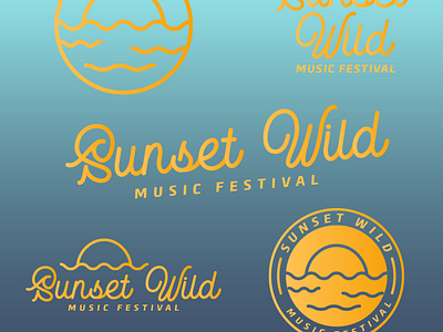 Sunset Wild Logo branding logo logo design logo designer logodesign logos logotype music app music festival sunset vector