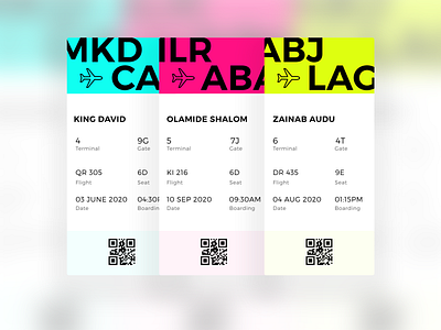 Daily UI #024/ Boarding Pass