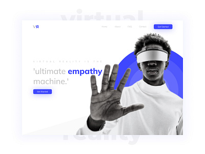 VR- ultimate empathy machine app branding create dailyui design illustration typography ui uiux ux vector virtual reality vr