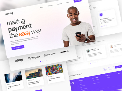 Pay.ng app branding create daily ui daily ui challenge design landing page logo payment product design typography ui ux vector visuals webpage
