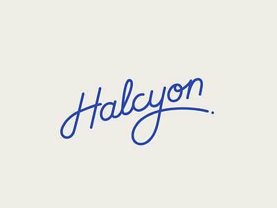 Halcyon custom lettering