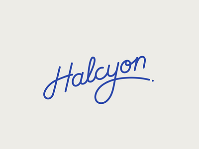 Halcyon custom lettering