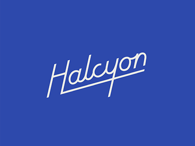 Halcyon custom lettering