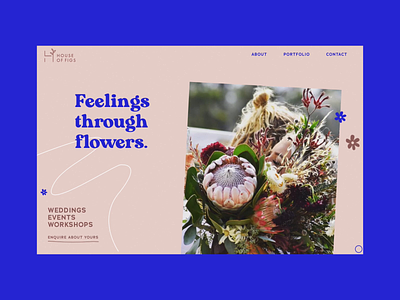 House of Figs Florist Website Design animations branding design florist ui web web design webflow website