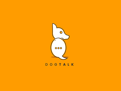 dog-talk animal branding design flat graphic design icon illustration logo logodesign minimal vector