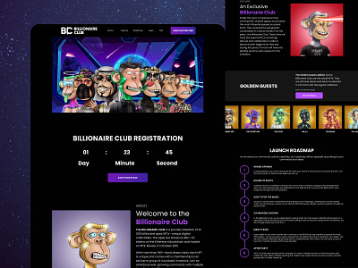 Re-Design Billionaire Club Website de ui uidesigners user interface website