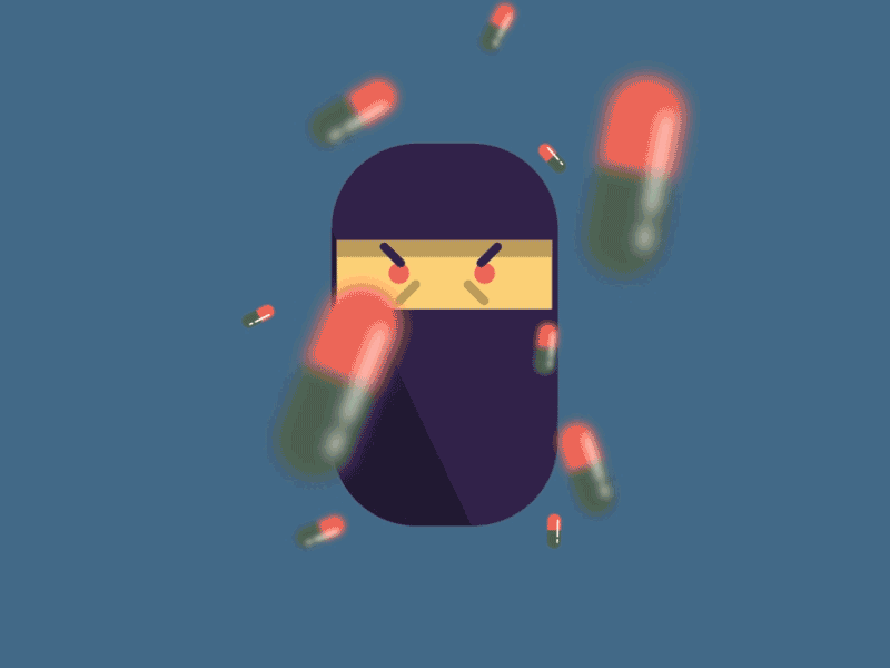 Criminal vs Citizen animated drugs flat gif icon motion graphics robber theif