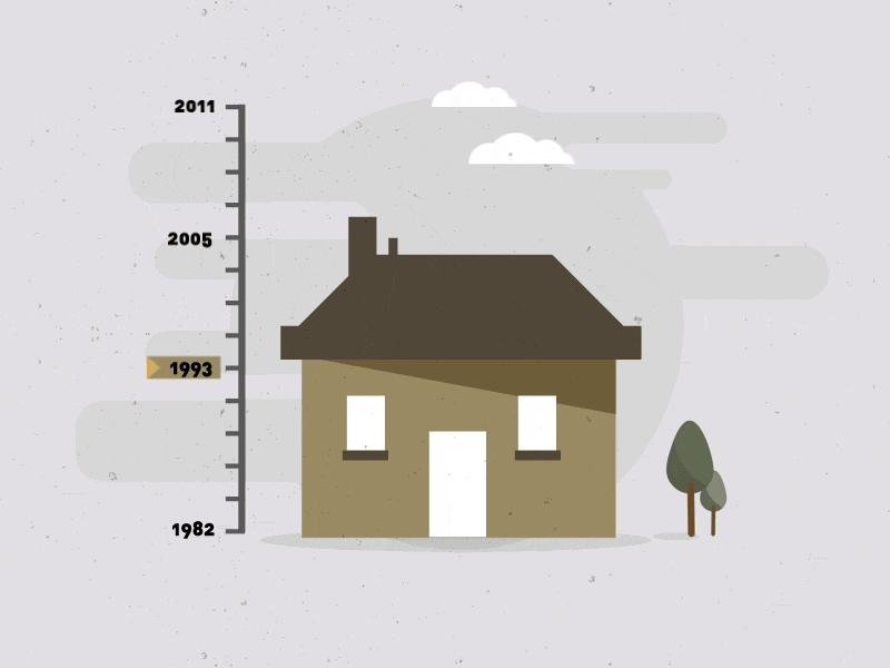 Renovations animated animation building flat gif house infographic loop motion graphics time