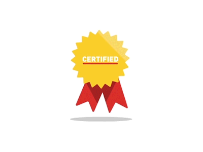 Certified! badge certified gif logo ribbon shine star ui