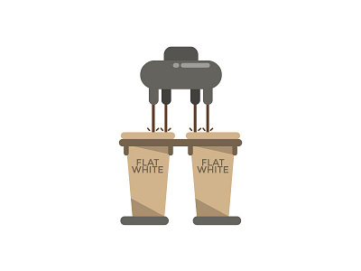 Flat White caffe coffee espresso flat flat white icon latte poly
