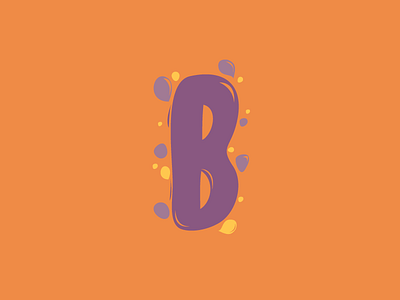 B b bubble fluid letter logo