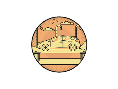 Car Icon car icon motor orange set transport travel vehicle