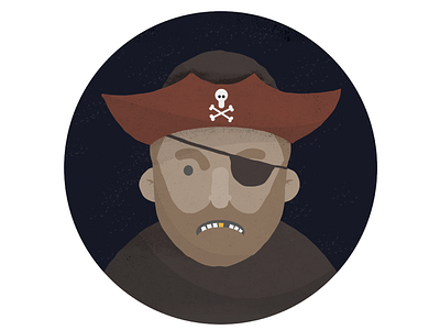 Pirate Captain captain character flat man pirate scurvy texture vector