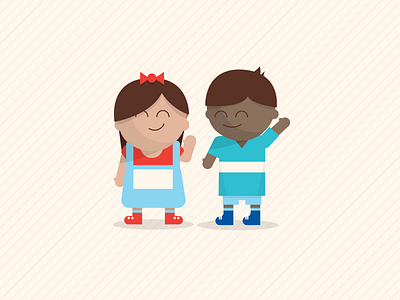 Kids these days character children cute flat kids simple stripes vector