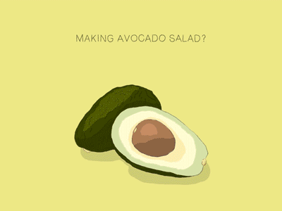Avocado Salad animation avocado cell frame diy hand drawn salad story tips tricks