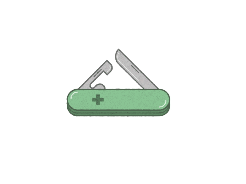 Swiss Army Knife animation army cross gif graphics green grey knife mograph motion swiss