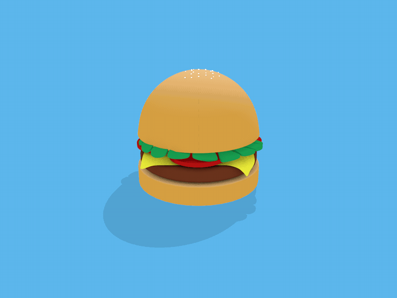 Hamburger 3d burger hamburger