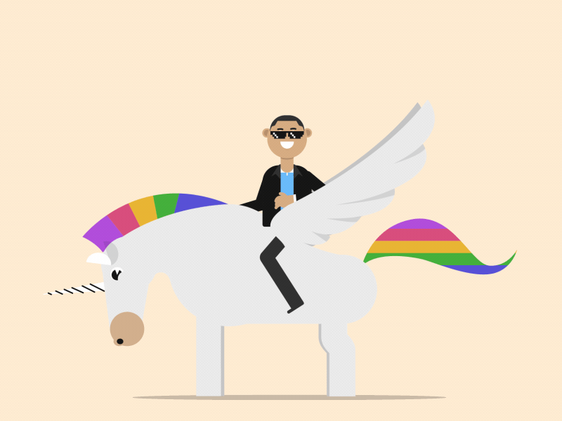 Unicorn client cool horn rainbow unicorn wings