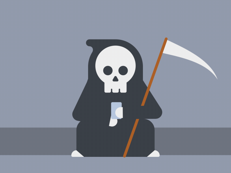 Grim Tinder animated animation character funny gif grim halloween loop love motion reaper