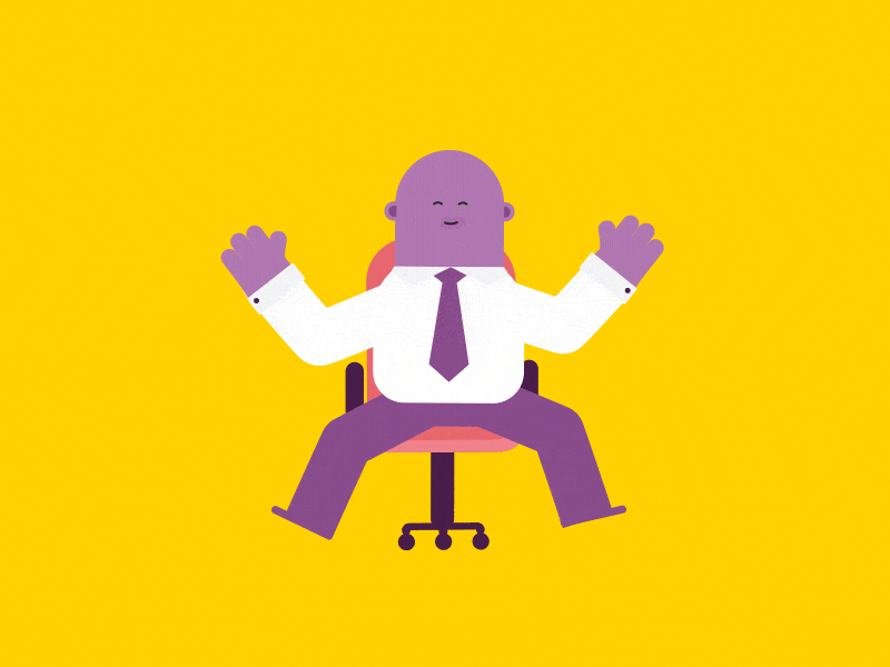 Spin animated chair character games motion office spin yellow