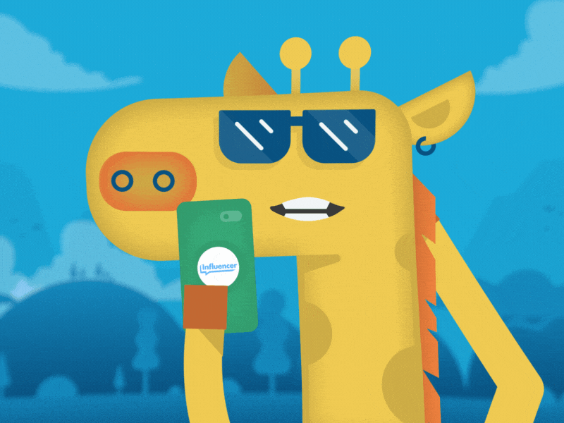 Giraffe Selfie animal animation character gif giraffe influencer motion selfie
