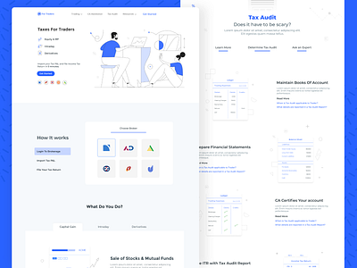 Taxes For Traders crypto icon landing page tax taxes trader trading typography ui user interface ux vector web web design