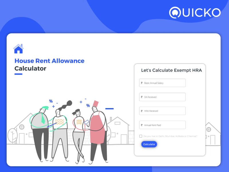 HRA Calculator calculator design hra illustration tax