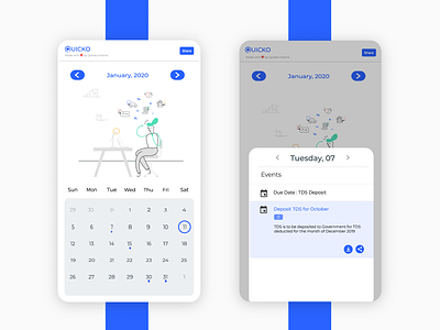 Tax Calendar calculator calendar calendar app calendar ui illustration product design tax taxes tools ui ux web