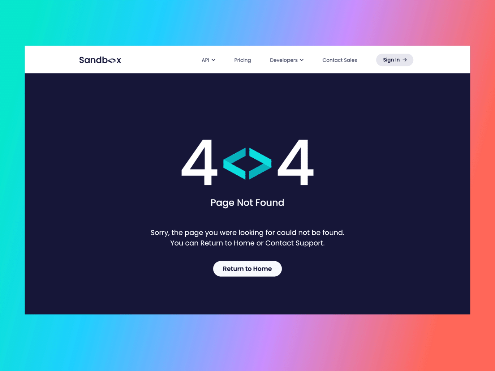 Sandbox | Error 404 404 404 error 404 page 404page animated gif animation api error error 404 error page fintech gif gradient landing page tax taxes ui web design