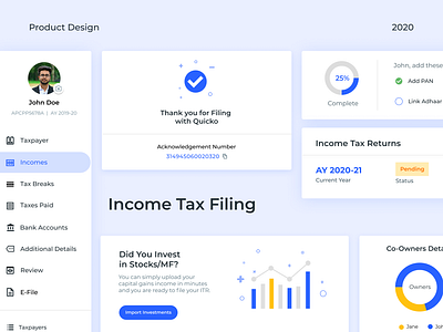 Income Tax Filing 2020 | Case Study