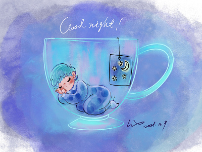 Good night children book illustration illustration