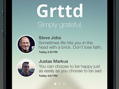 Grttd App app design grttd ios mobile ui