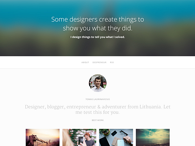 Tumblr Portfolio Theme Alpha