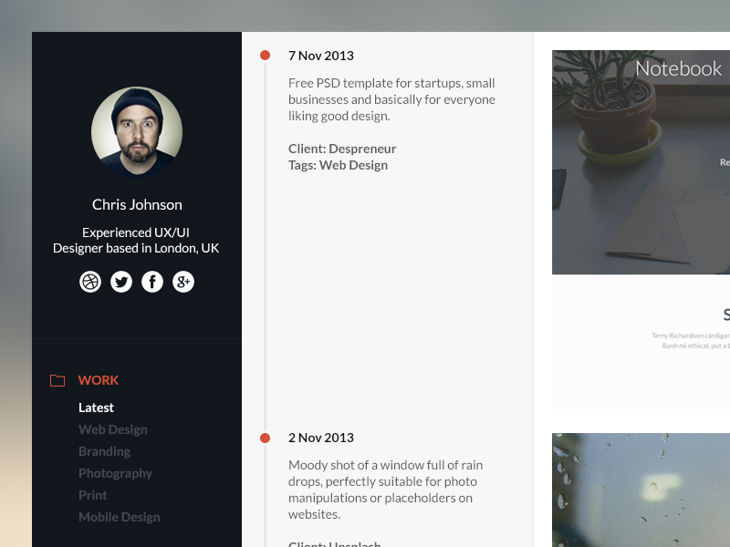 Timeline Portfolio Tutorial by Tomas Laurinavicius on Dribbble