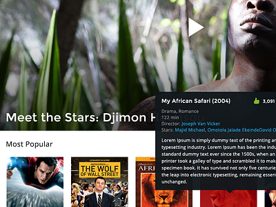 Movie Streaming Website movies web design website