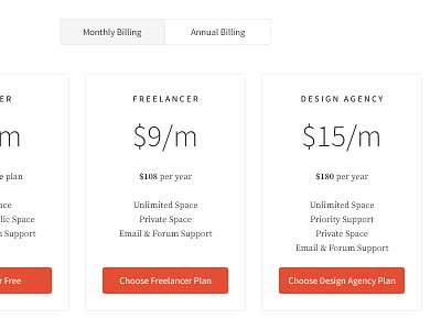 Pricing Tables pricing theme