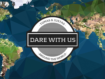 Dare With Us Trip Logo brand dare with us logo trip around the world