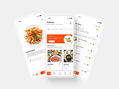 DeliFud - Food Delivery App aplikasi makanan cari makanan clean clean design delivery delivery food food food delivery makan makanan