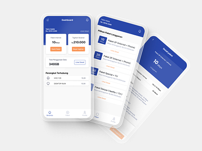 FlexNet - Internet Provider Mobile App branding clean clean design design graphic design internet internet provider internet quota internet service kuota langganan logo provider quota service provider time ui