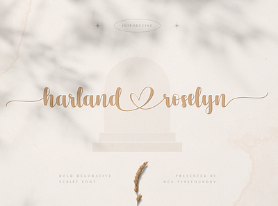 Harland Roselyn branding calligraphy crafter elegant font handlettering invitation logo luxury modern photography script signature unique wedding