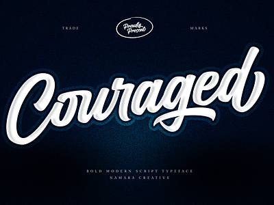 Couraged Bold Modern Script Typeface