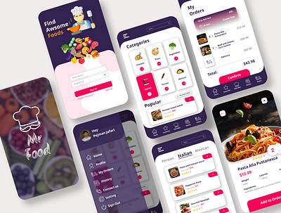 Mr Food Delivery App android app calories chef corona delivery design eat figma food italian logo menu mobile pay persian protein shop ui ux