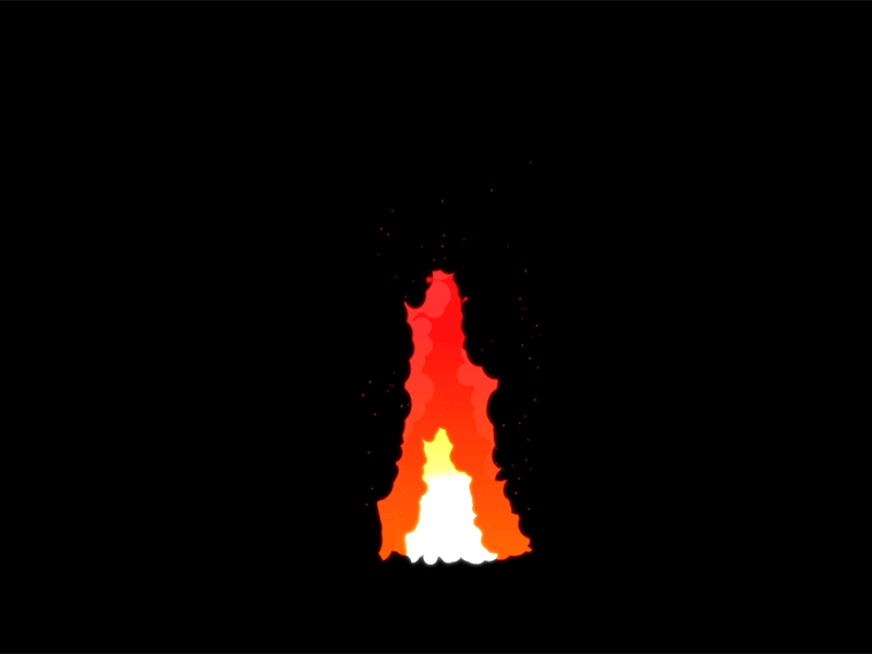 2D Fire Animation 2d animation after effects animation fire gif motion graphics particular