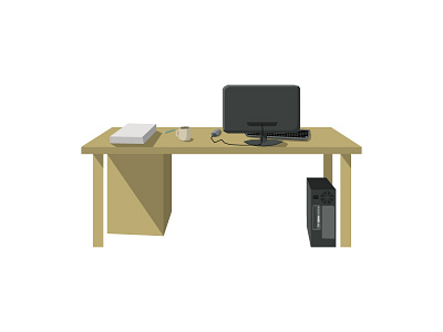 Polygon Style Desk computer design desk edges illustration illustrator polygon straight lines