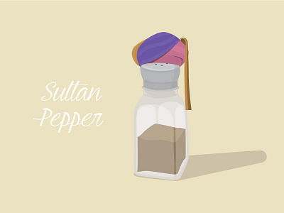 Sultan Pepper design illustration illustrator pepper print pun sultan pepper
