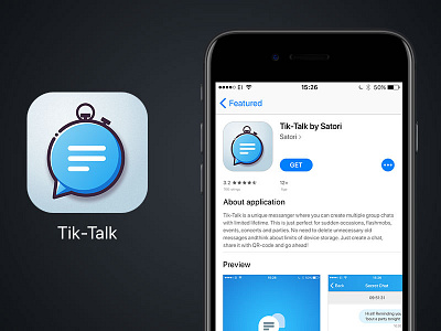 Tik-Talk Chat android application chat icon ios messanger mobile