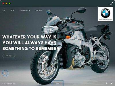 BMW Bike Mockup concept creative design idea main screen mockup picture practice try ui webdesign