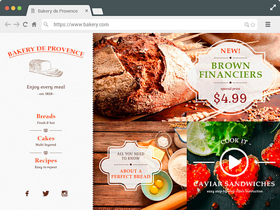 Bakery Mockup design mockup site ui ux visual webdesign website