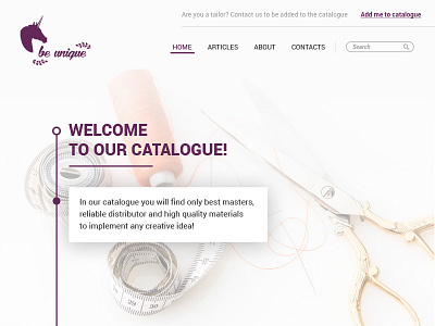 BeUnique Main catalogue online catalogue ui ui design ux ux design web web catalogue webdesign website